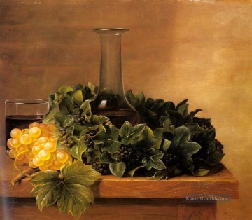  Blume Kunst - Ein Stillleben mit Trauben und Wein auf einem Tisch Blume Johan Laurentz Jensen Blume